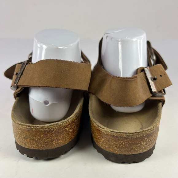 Birkenstock Milano Women's Slingbacks US 10 Brown Leather Birko-Flor Sandals - Picture 6 of 10